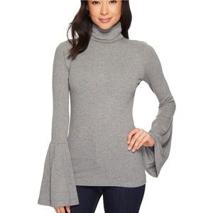 Paige Kenzie Bell-Sleeve Turtleneck Sweater
